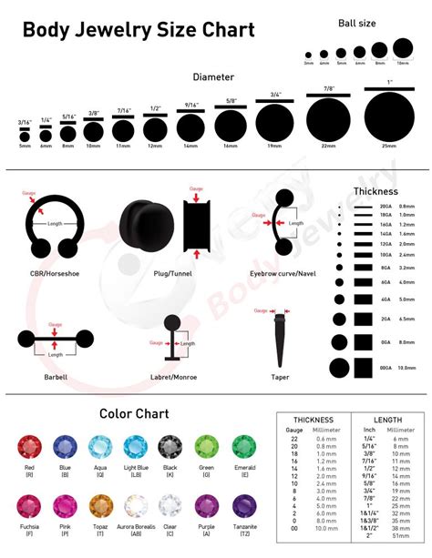 jj dunn jewelry size chart